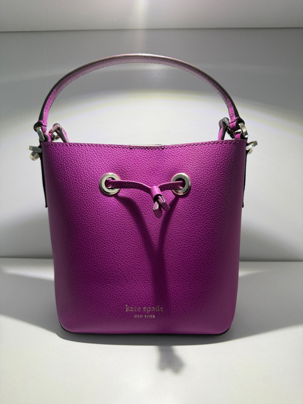 kate spade Vibrant Magenta Leather Bucket Bag